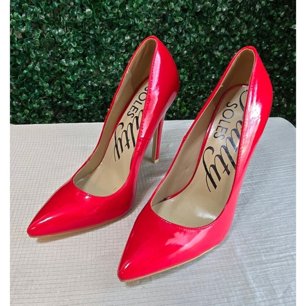 Guilty Soles  Red Pointed Toe Stiletto Heels, Size 8, NWOT
